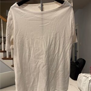 J. Crew White Short Sleeve Tee